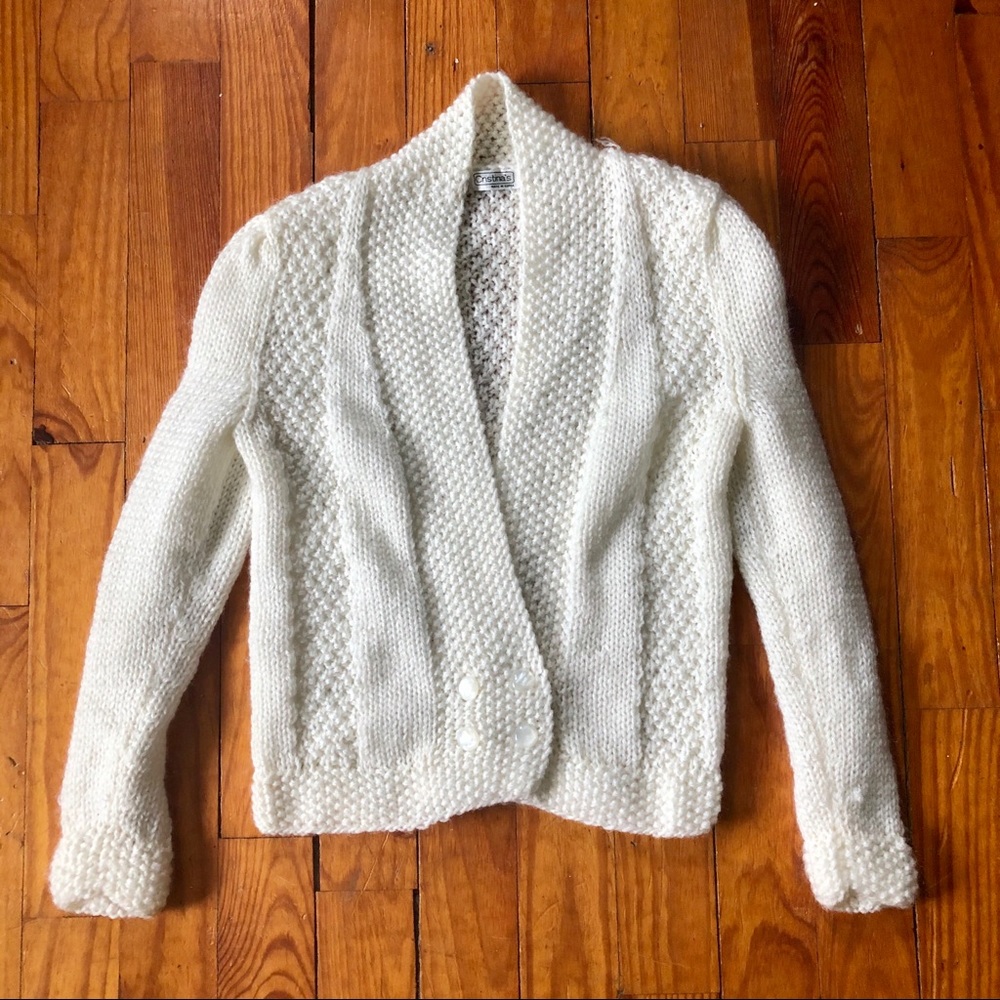 EUC VTG 80s Quirky Eclectic Preppy Grandpa Cristina’s Cardigan
